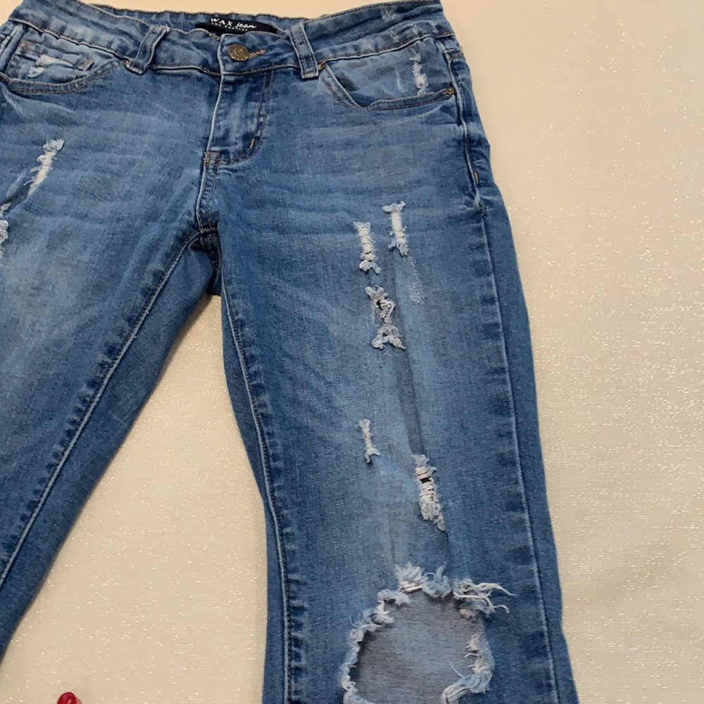 Wax Jean Blue distressed Size 5 - Picture 2 of 7